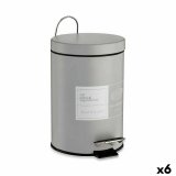 Papirkurv med pedal Berilo Beauty Products Hvid Gr Stl Plastik 3 L (6 enheder) #1