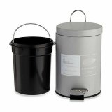 Papirkurv med pedal Berilo Beauty Products Hvid Gr Stl Plastik 3 L (6 enheder) #9