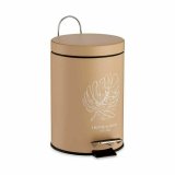 Papirkurv med pedal Berilo Tropical Bath Hvid Beige Stl Plastik 3 L (6 enheder) #5