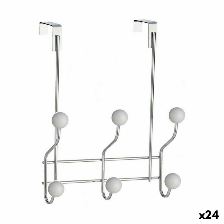 Knagerkke til dr Berilo W4742-6H Hvid Metal Plastik 10 x 22 x 26 cm (24 enheder) #1