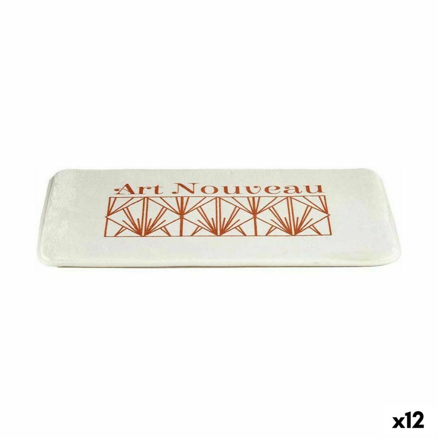 Bademtte Berilo Art Nouveau Hvid Bronze 40 x 1,5 x 60 cm (12 enheder) #1