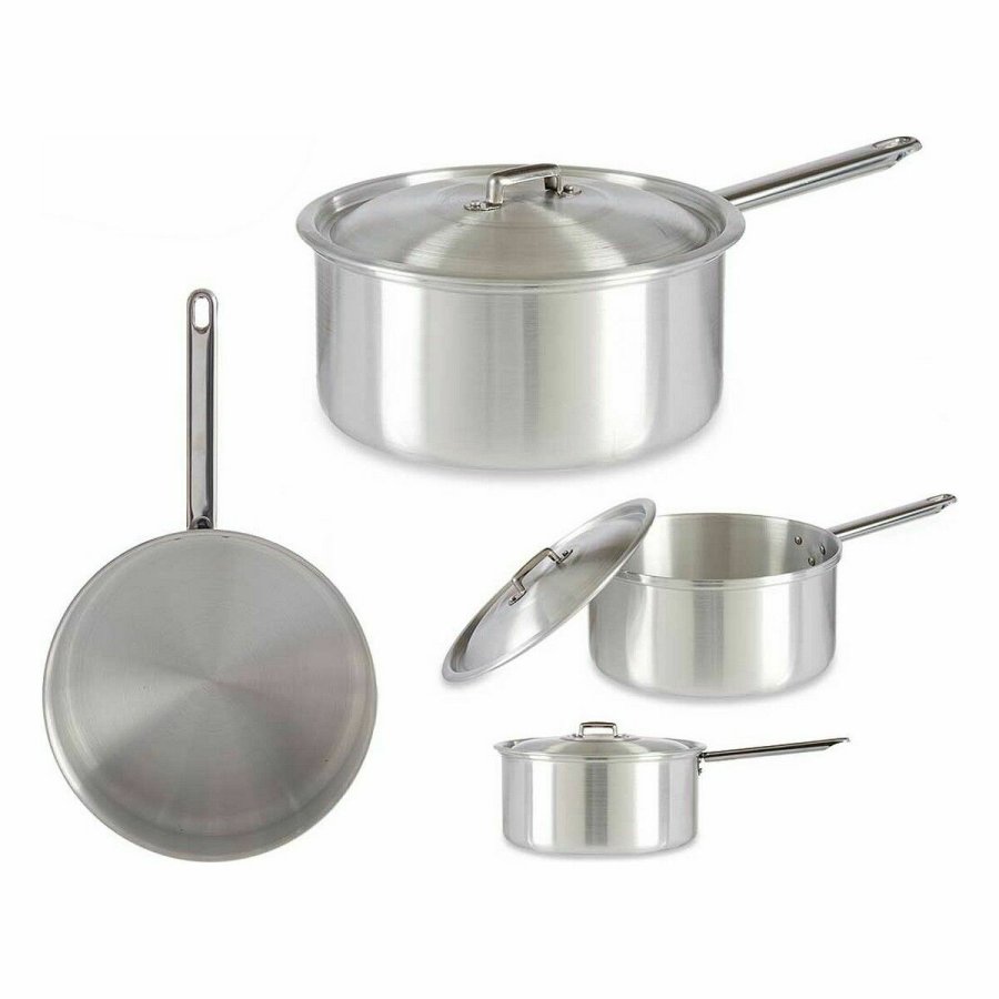 Kasserolle med lg Kinvara 100023 Slvfarvet Aluminium  24 cm 5 L (10 enheder) #4