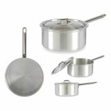 Kasserolle med lg Kinvara 100021 Slvfarvet Aluminium 3 L 22 x 12 x 38 cm (10 enheder) #4