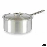 Kasserolle med lg Kinvara 100021 Slvfarvet Aluminium 3 L 22 x 12 x 38 cm (10 enheder) #1