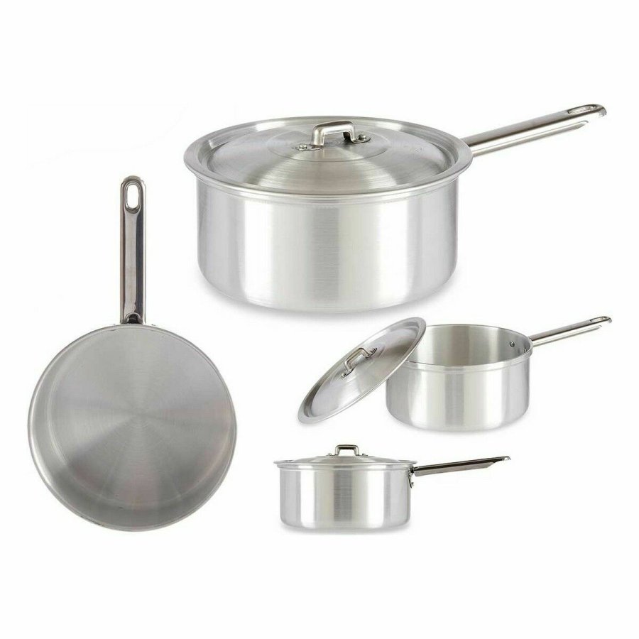 Kasserolle med lg Kinvara 100020 Slvfarvet Aluminium 2 L 20 x 12 x 35,5 cm (10 enheder) #4
