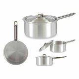 Kasserolle med lg Kinvara 100019 Slvfarvet Aluminium  16 cm 1,5 L (10 enheder) #4