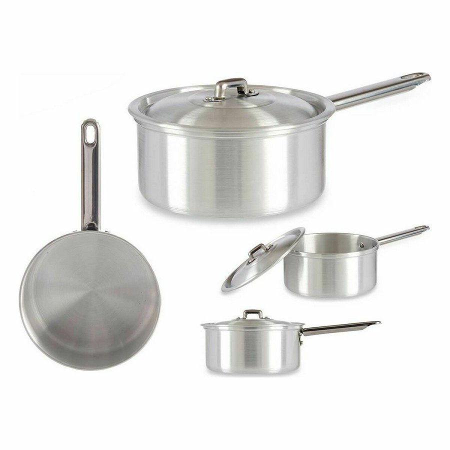 Kasserolle med lg Kinvara 100019 Slvfarvet Aluminium  16 cm 1,5 L (10 enheder) #4