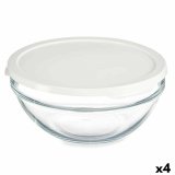 Rund madkasse med lg Pasabahce Chefs Hvid 1,7 L 21 x 9 x 21 cm (4 enheder) #1