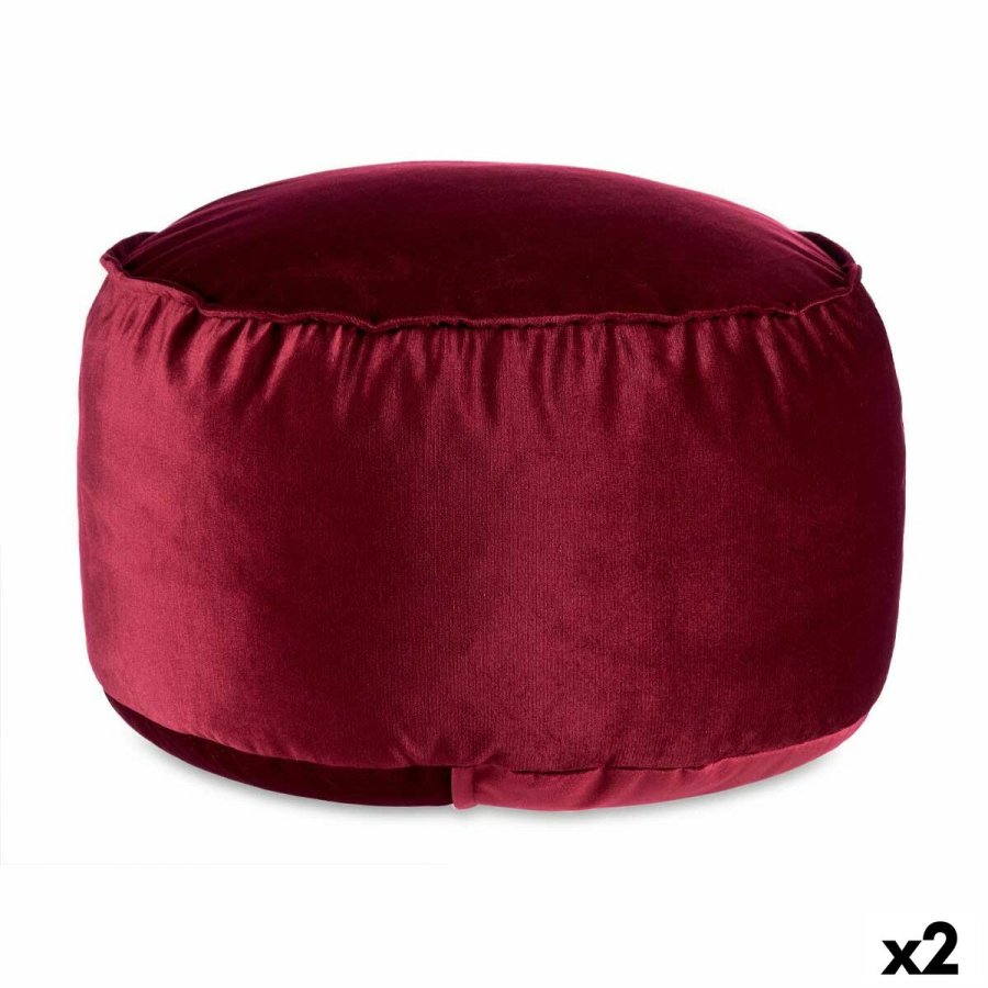 Puf Fljl Rdbrun 60 x 39 x 60 cm (2 enheder) #1