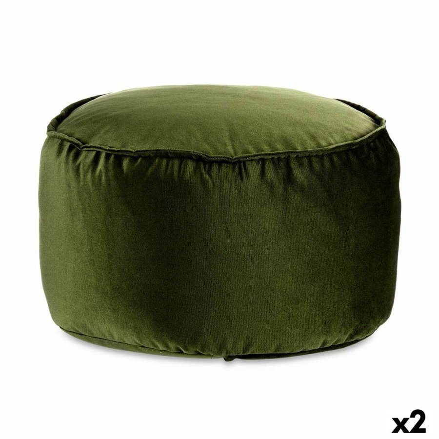Puf Fljl Grn 60 x 39 x 60 cm (2 enheder) #1