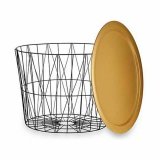 Sofabord Sort Gylden Metal 62 x 45,5 x 62 cm (4 enheder) #3