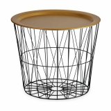 Sofabord Sort Gylden Metal 52 x 40 x 52 cm (4 enheder) #2