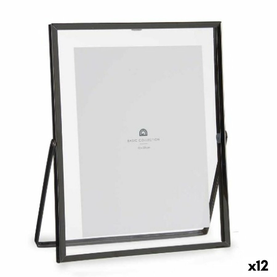 Fotoramme Sort Metal Glas Plastik 20,5 x 1 x 25,2 cm (12 enheder) #1