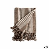 Multifunktionelt tppe Striber 235 x 205 cm Hvid Beige (8 enheder) #1
