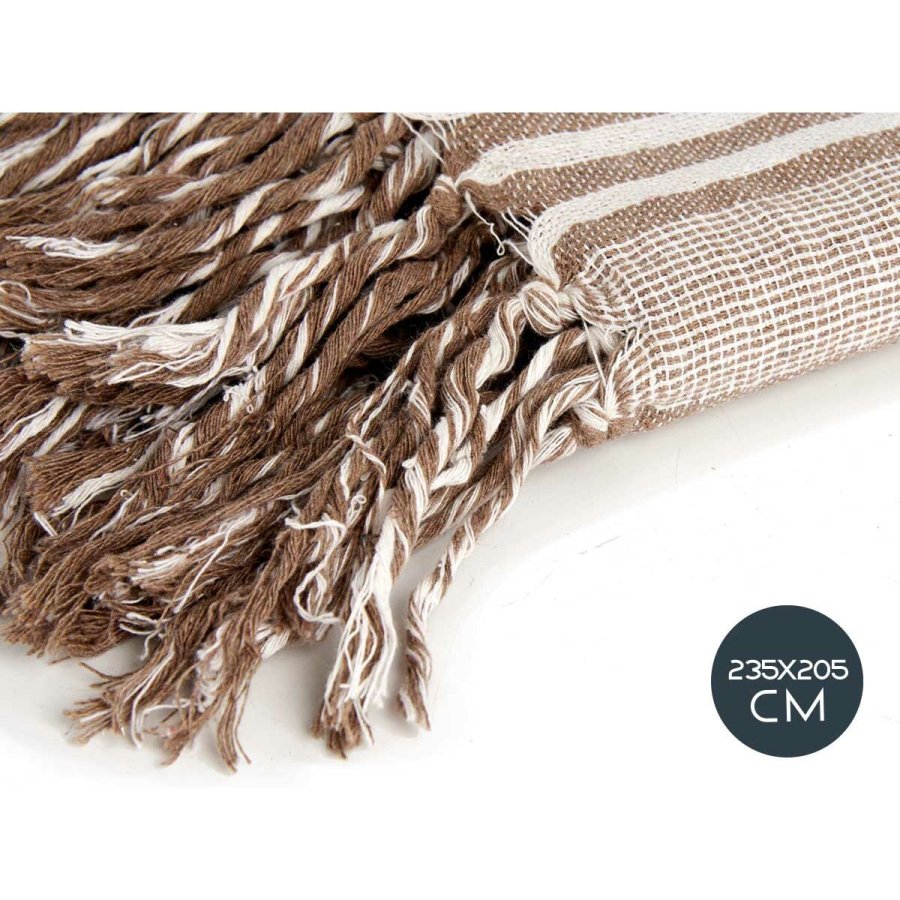Multifunktionelt tppe Striber 235 x 205 cm Hvid Beige (8 enheder) #4