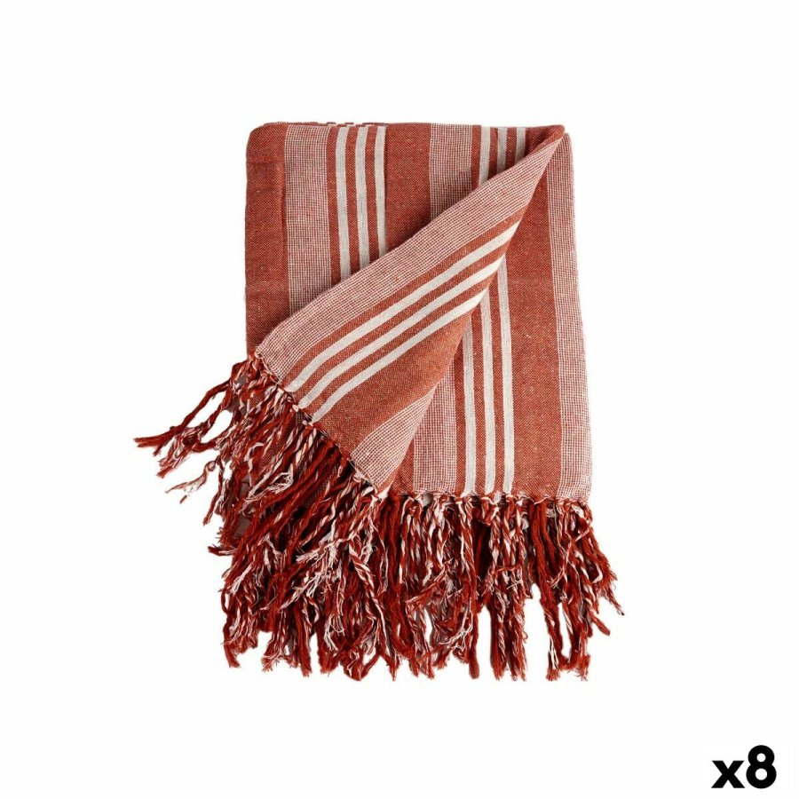Multifunktionelt tppe Striber 235 x 205 cm Hvid Rd (8 enheder) #1
