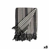 Multifunktionelt tppe Striber 235 x 205 cm Hvid Gr (8 enheder) #1