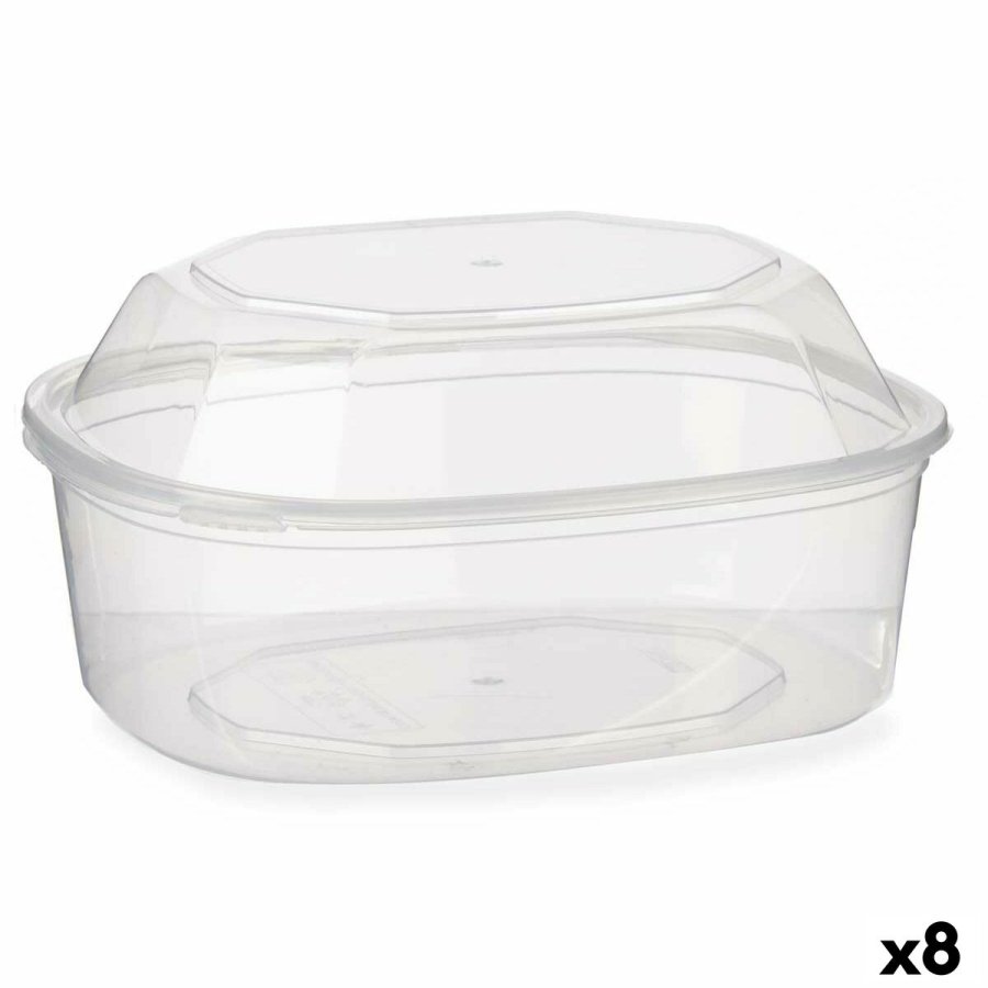 Rektangulr madkasse med Lg Leknes BS1500ROIOV Gennemsigtig polypropylen 1,5 L 18 x 10,5 x 21,5 cm (8 enheder) #1