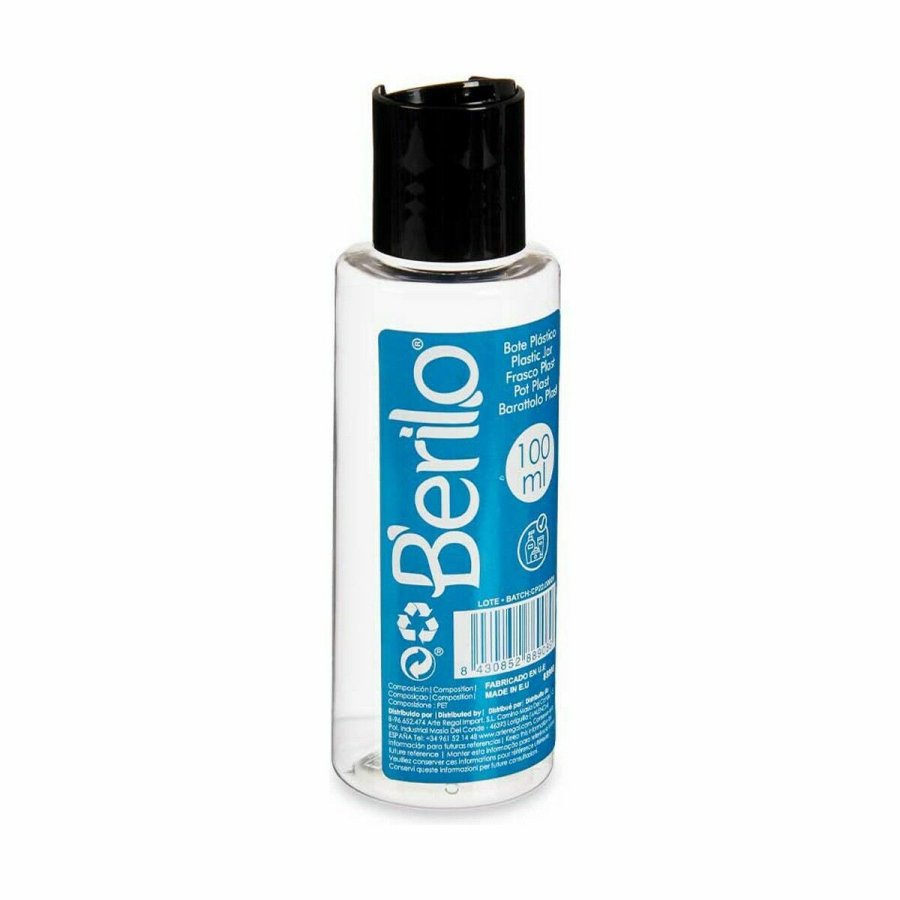vskebeholder til rejse Berilo SE1541-VERTIDOR Sort Gennemsigtig Plastik 100 ml (24 enheder) #3
