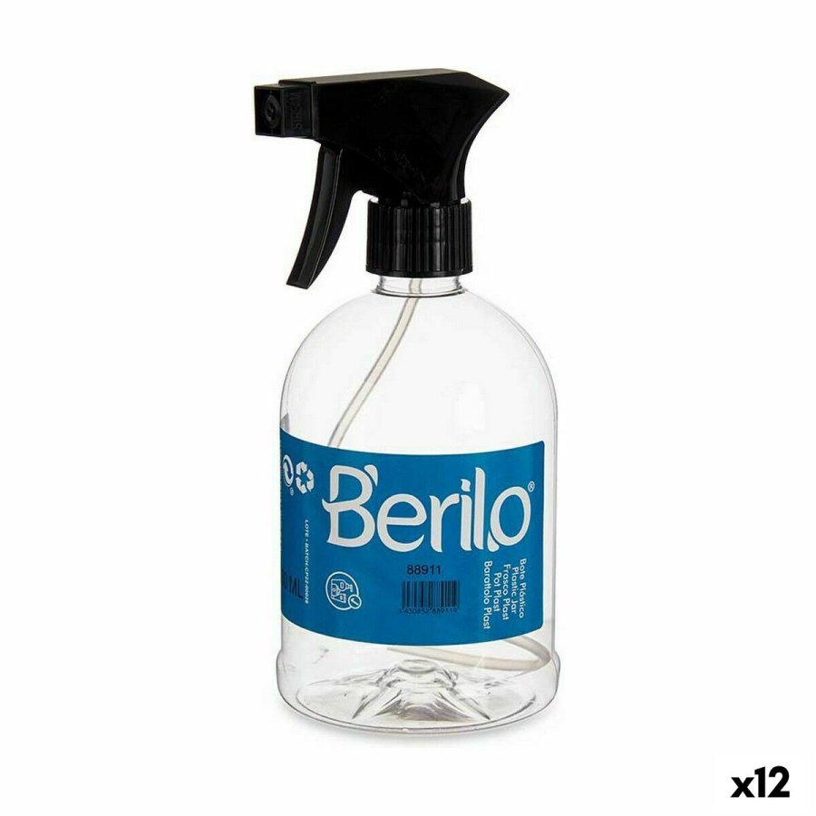 Sprayflaske Berilo SE1205-ROCIADOR Sort Gennemsigtig Plastik 500 ml (12 enheder) #1
