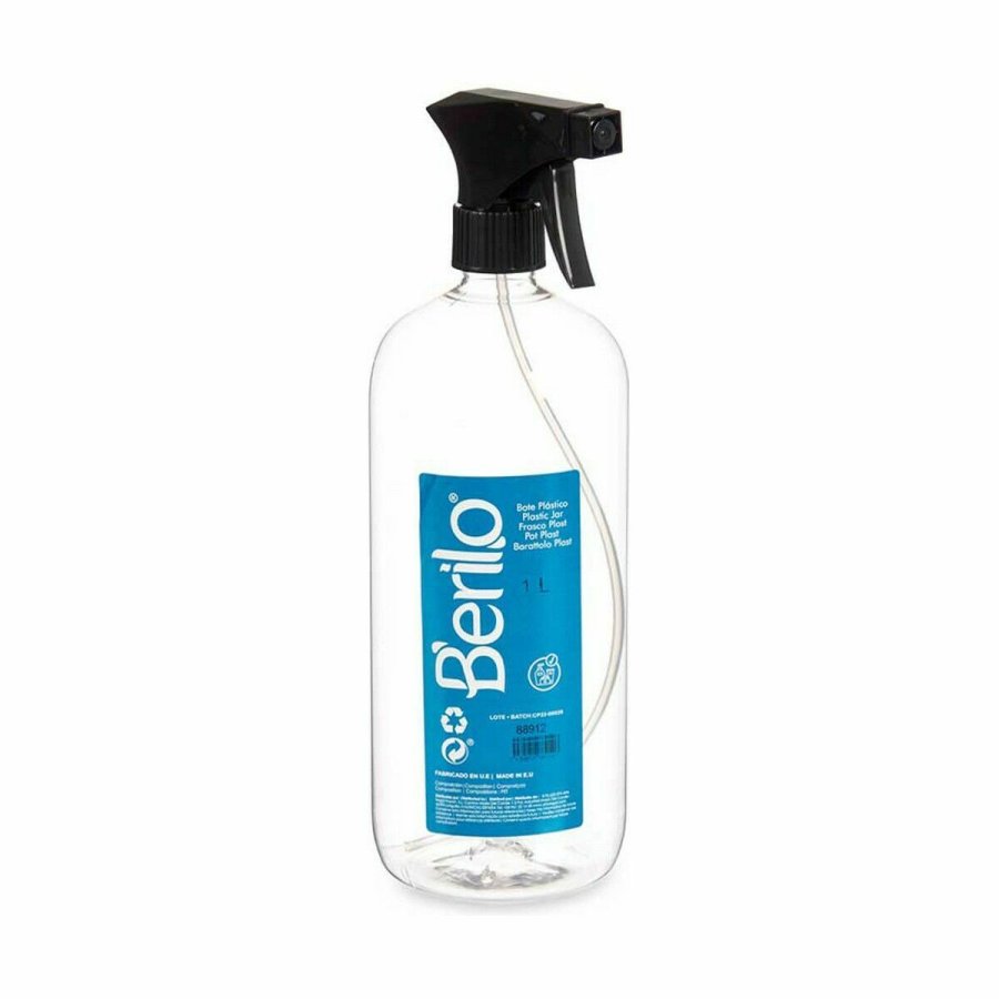 Sprayflaske Berilo SE1325 Sort Gennemsigtig Plastik 1 L (12 enheder) #3
