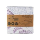 Sengetppe med to sider 180 x 260 cm Hvid Lilla (6 enheder) #9