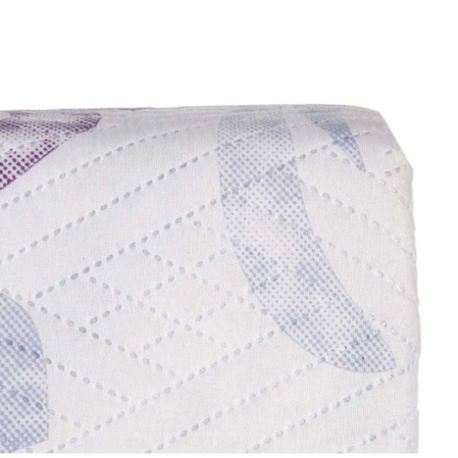 Sengetppe med to sider 240 x 260 cm Hvid Lilla (6 enheder) #13