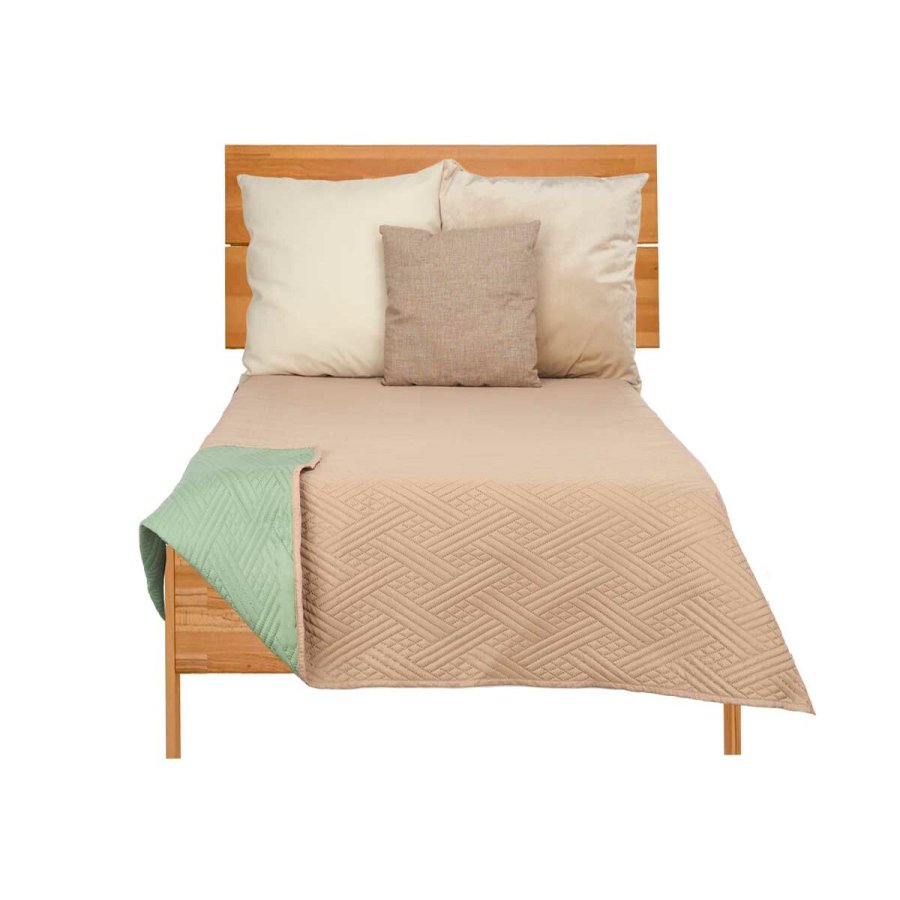 Sengetppe med to sider 240 x 260 cm Grn Beige (6 enheder) #5