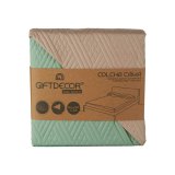 Sengetppe med to sider 240 x 260 cm Grn Beige (6 enheder) #9