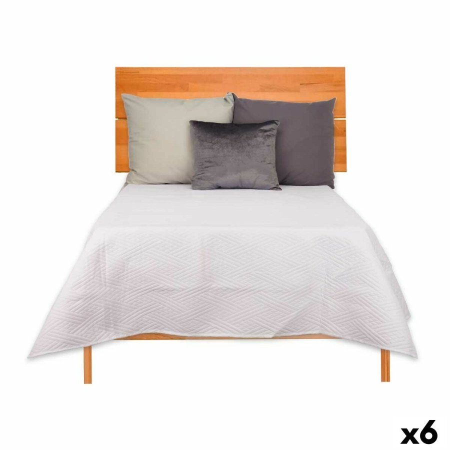 Sengetppe med to sider 240 x 260 cm Hvid (6 enheder) #1