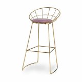 Taburet Pink Gylden Jern 51 x 94 x 52 cm (2 enheder) #5