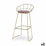 Taburet Pink Gylden Jern 51 x 94 x 52 cm (2 enheder) #1