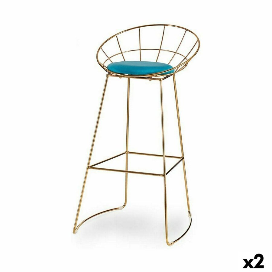 Taburet Bl Gylden Jern 51 x 94 x 52 cm (2 enheder) #1
