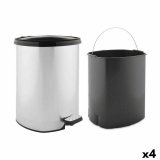 Papirkurv med pedal Berilo D002-1 Slvfarvet Plastik 20 L (4 enheder) #1