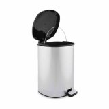 Papirkurv med pedal Berilo D002-1 Slvfarvet Plastik 20 L (4 enheder) #9