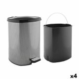 Papirkurv med pedal Berilo D002-2 Mrkegr Plastik 20 L (4 enheder) #1