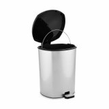 Papirkurv med pedal Berilo D003-1 Slvfarvet Plastik 11 L (6 enheder) #9