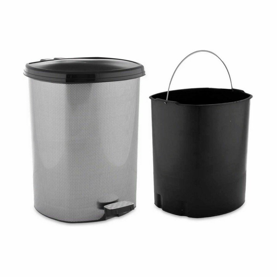 Papirkurv med pedal Berilo D-003-2 Mrkegr Plastik 11 L (6 enheder) #5