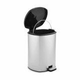 Papirkurv med pedal Berilo D004-1 Slvfarvet Plastik 6 L (6 enheder) #9