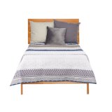 Sengetppe med to sider 180 x 260 cm Sekskantet Bl Hvid Gr (6 enheder) #5