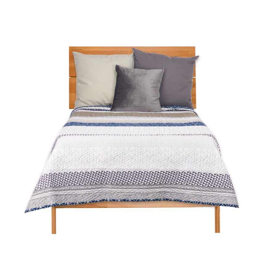 Sengetppe med to sider 180 x 260 cm Sekskantet Bl Hvid Gr (6 enheder) #5