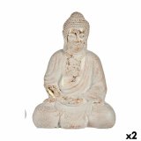 Dekorativ havefigur Ibergarden CC20436 CC20436 Polyesterharpisk Buddha 22,5 x 41,5 x 29,5 cm (2 enheder) #1