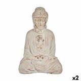 Dekorativ havefigur Ibergarden CC20403 CC20403 Polyesterharpisk Buddha 22,5 x 40,5 x 27 cm (2 enheder) #1