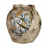 Dekorativ havefigur Ibergarden ZD19026 ZD19026 Polyesterharpisk Vase 27 x 27 x 27 cm (2 enheder) #2