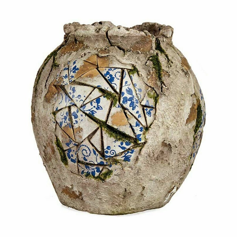 Dekorativ havefigur Ibergarden ZD19026 ZD19026 Polyesterharpisk Vase 27 x 27 x 27 cm (2 enheder) #2