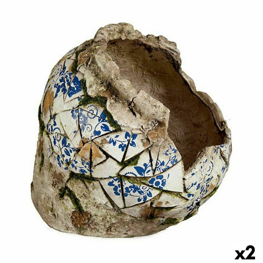Dekorativ havefigur Ibergarden ZD19025 ZD19025 Polyesterharpisk Vase 29 x 27 x 30 cm (2 enheder) #1