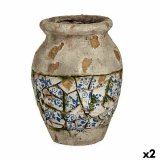 Dekorativ havefigur Ibergarden ZD19006 ZD19006 Polyesterharpisk Vase 25 x 32,5 x 25 cm (2 enheder) #1