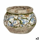 Dekorativ havefigur Ibergarden ZD19021 ZD19021 Polyesterharpisk Vase 28 x 19,5 x 28 cm (2 enheder) #1