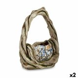 Dekorativ havefigur Ibergarden ZD19014 ZD19014 Polyesterharpisk Vase 17 x 44 x 34,5 cm (2 enheder) #1