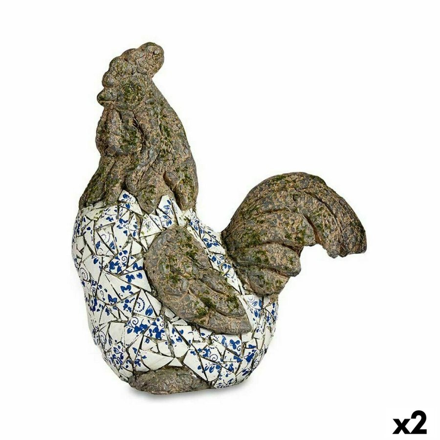 Dekorativ havefigur Ibergarden ZD18059 ZD18059 Polyesterharpisk Hane 22,5 x 46 x 41,5 cm (2 enheder) #1